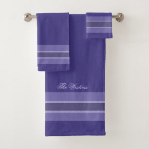 Personalise Shades of Periwinkle Bath Towel Set