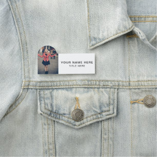 Personalise Shaped Badge Name Tag with Photo