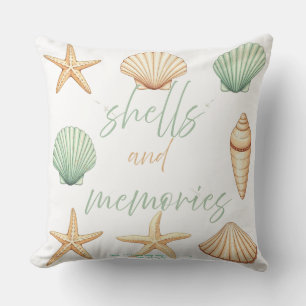 Personalise Shells and Memories: Minimal Ocean Cushion