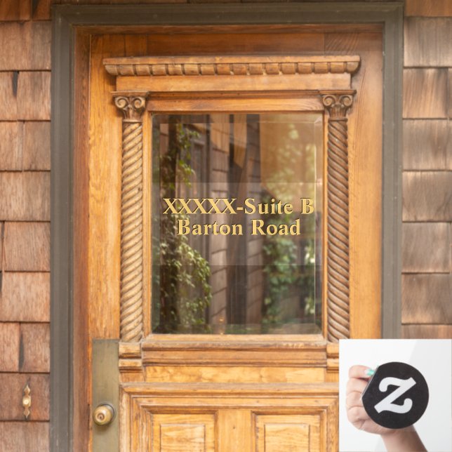 Personalise Shop Street Address Number Gold Black (Home Door)