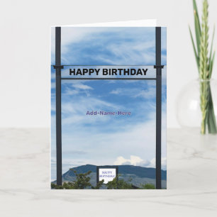 personalise SIGN BOARD OVER LAND & SKY Thank You Card