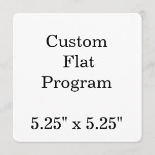personalise simple custom5.25" x 5.25' roundedFlat Programme