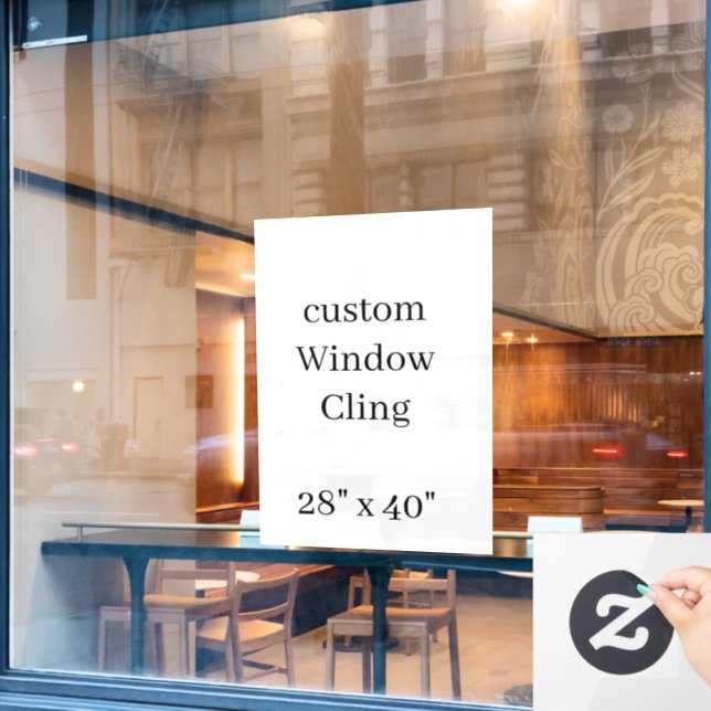 personalise simple custom 28" x 40" Portrait (Cafe Window)