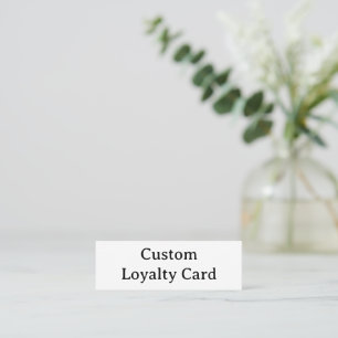  personalise simple custom 3.0" x 1.0" loyalty card