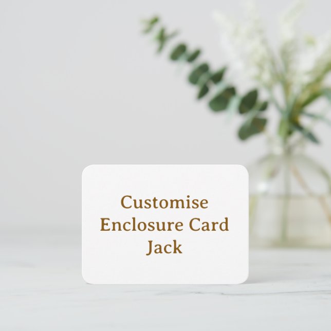  personalise simple custom 3.5" x 2.5" rounded enclosure card (Standing Front)