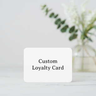 personalise simple custom 3.5" x 2.5" rounded loyalty card