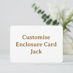 personalise simple custom 3.5" x 5" rounded enclosure card