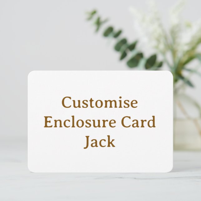  personalise simple custom 3.5" x 5" rounded enclosure card (Standing Front)