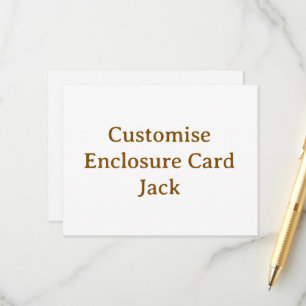 personalise simple custom 4.25" x 5.5 Square Enclosure Card