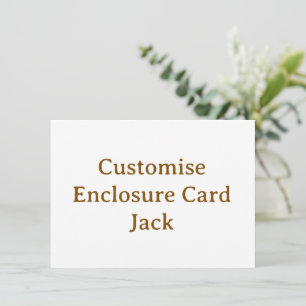 personalise simple custom 4.5" x 6.25" Square Enclosure Card