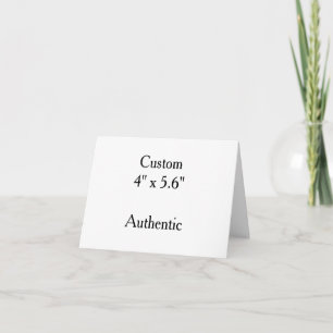 personalise simple custom 4" x 5.6" Horizontal Note Card