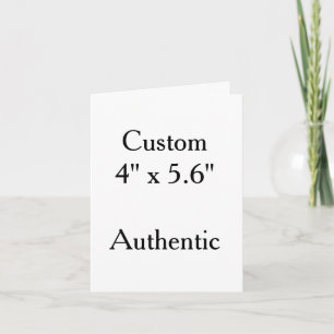 personalise simple custom 4" x 5.6" Vertical Note Card