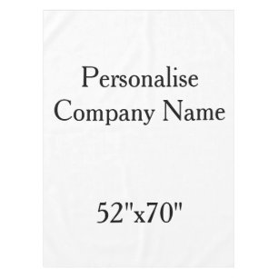 personalise simple custom 52"x70" wedding tablecloth