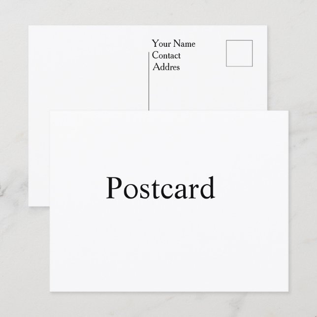 personalise simple custom Basic Semi-Gloss   Postcard (Front/Back)