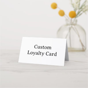  personalise simple custom Horizontal Tent Loyalty Card
