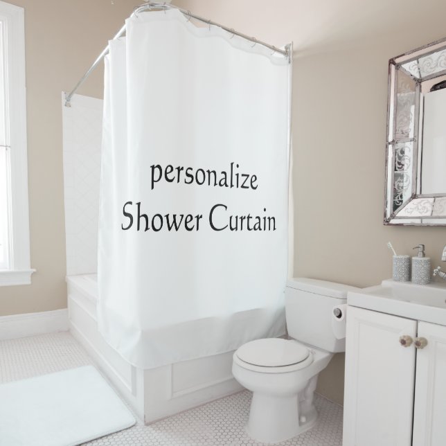 personalise simple custom None Shower Curtain (In Situ)