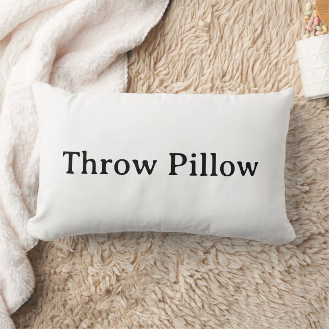 personalise simple Lumbar Cushion (Blanket)