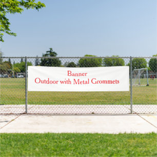personalise simple Outdoor with Metal Grommets Banner
