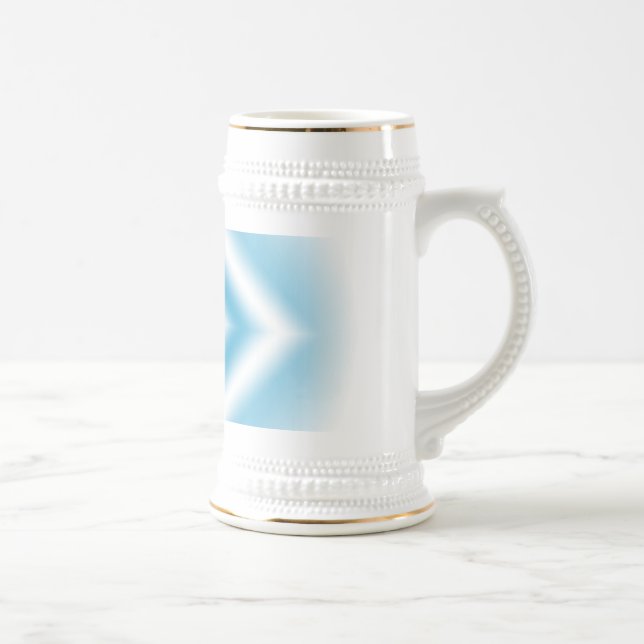 Personalise-sky blue diamond gradient beer stein (Right)