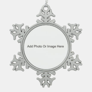 Personalise Snowflake Pewter Christmas Ornament