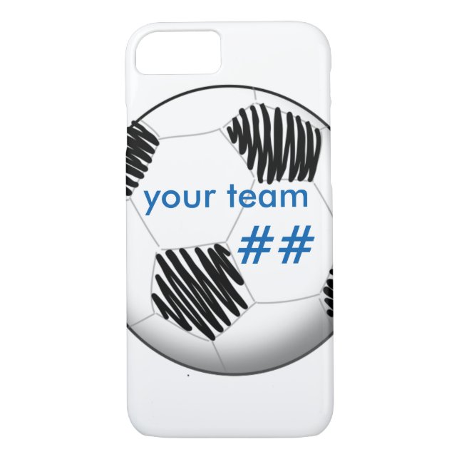 Personalise soccer iPhone 7 case (Back)
