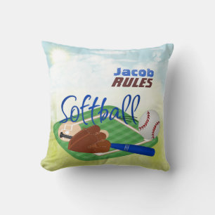 Personalise Softball Pillow