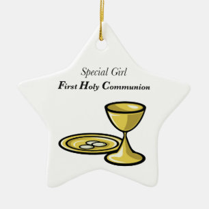 Personalise, Special Girl, First Communion Ceramic Tree Decoration