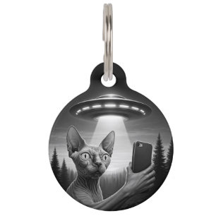 Personalise Sphynx Cat Funny Lost Pet ID Tag