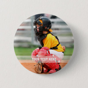 Personalise Sports Photo 6 Cm Round Badge