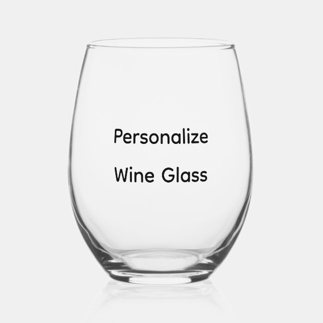 Personalise  stemless wine glass (Front)