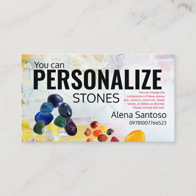 Personalise Stones Business Card (Front)