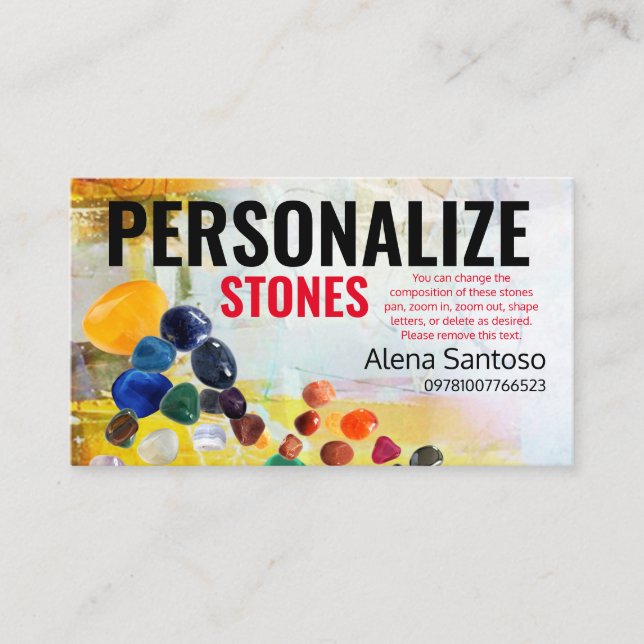 Personalise Stones Business Card (Front)