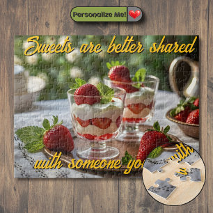 Personalise Strawberry Sweets Motivational Jigsaw Puzzle