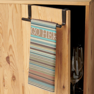 Personalise Striped Tea Towel
