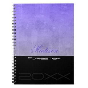 Personalise stylish Blue Grey Black Notebook