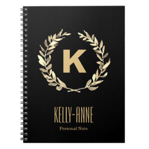 Personalise Stylish Vintage Floral Boutique Spiral Notebook