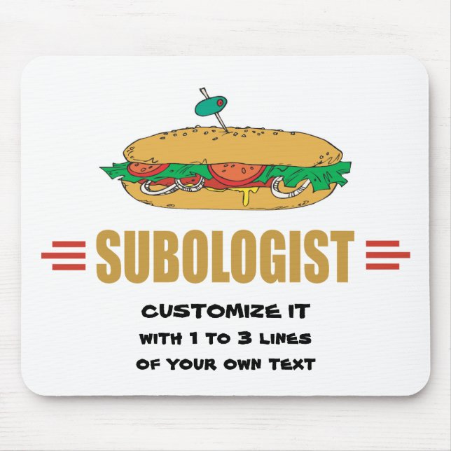 Personalise Sub Sandwiches Mouse Pad (Front)
