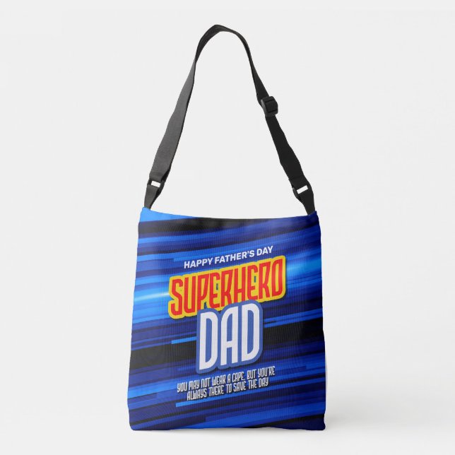 Personalise SuperHero Dad Crossbody Bag (Back)
