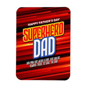 Personalise SuperHero Dad Magnet