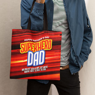 Personalise SuperHero Dad Tote Bag