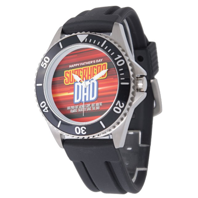 Personalise SuperHero Dad Watch (Angled)