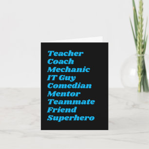 Personalise Superhero Funny Father's Day Card