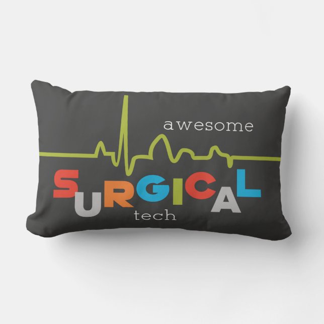 Personalise, Surgical Tech Week Awesome Lumbar Cushion (Front)