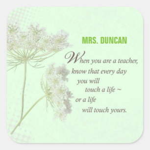 Personalise, Teacher Appreciation Day Thank You Square Sticker