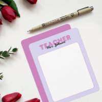 Personalise Teacher Stationery Year End Purple 