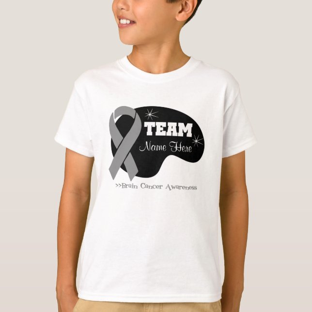 Personalise Team Name - Brain Cancer T-Shirt (Front)