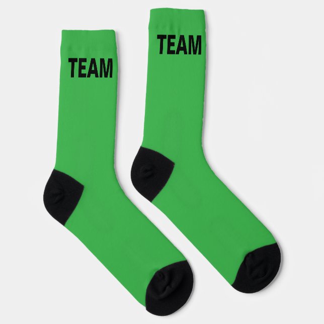 Personalise TEAM NAME Bright Green     Socks (Right)