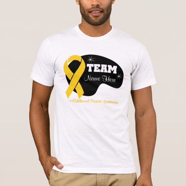 Personalise Team Name - Childhood Cancer T-Shirt (Front)