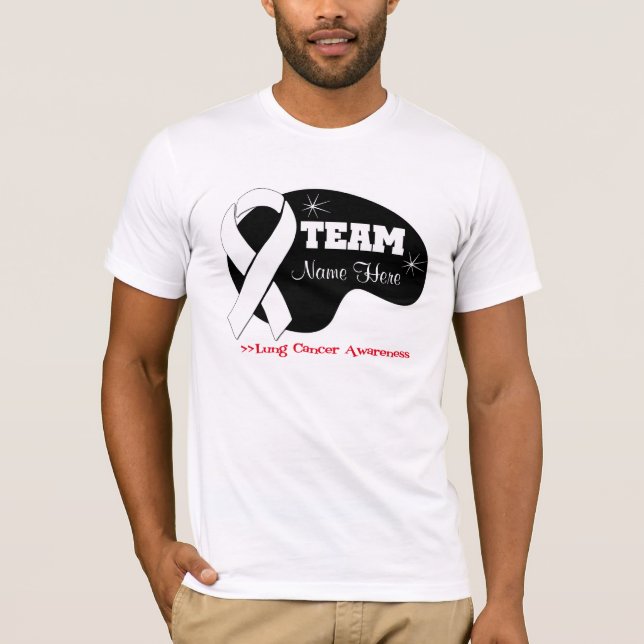 Personalise Team Name - Lung Cancer T-Shirt (Front)