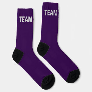 Personalise TEAM NAME Purple  Socks
